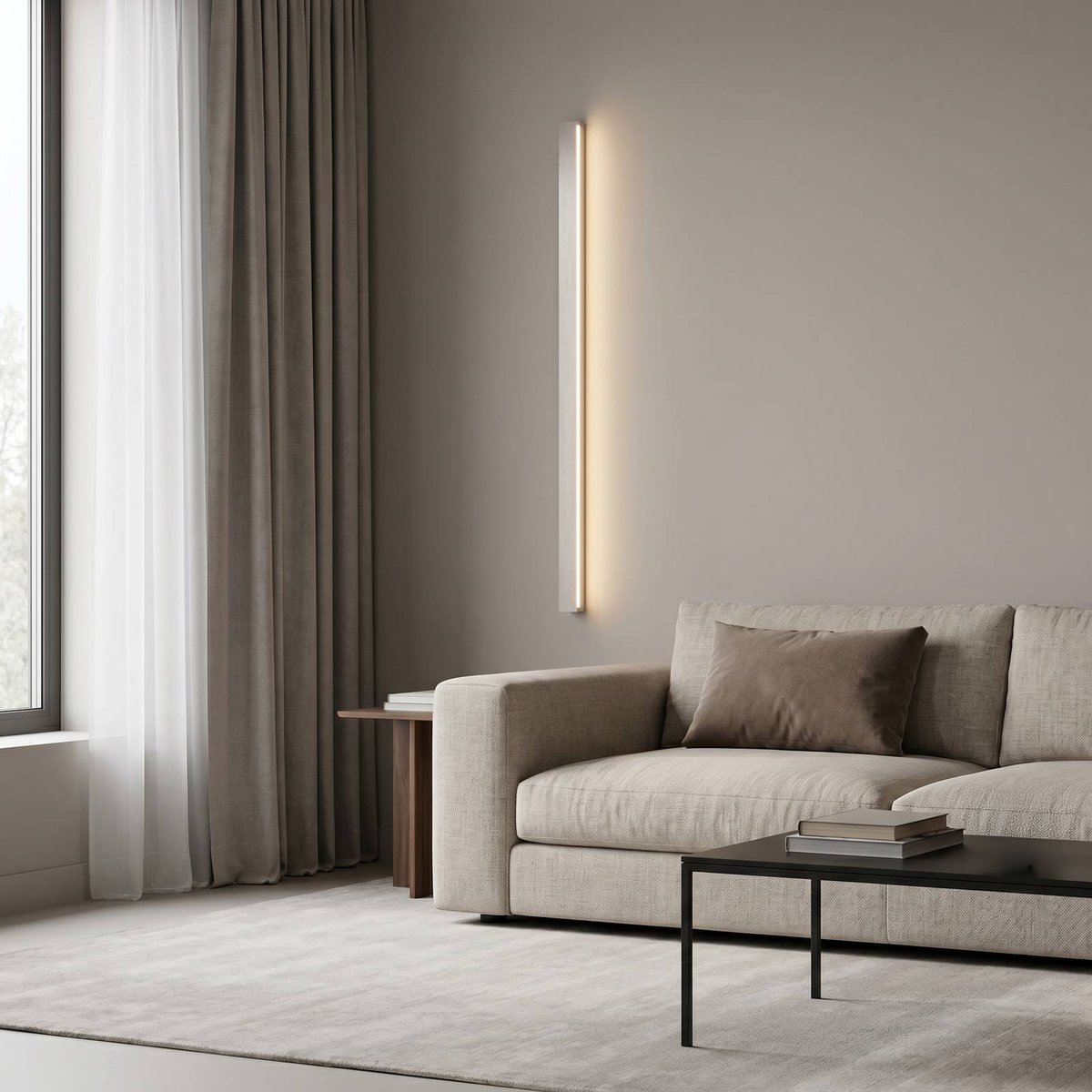 Applique en métal moderneLED, Kinsley nickel, blanc, LUCANDE