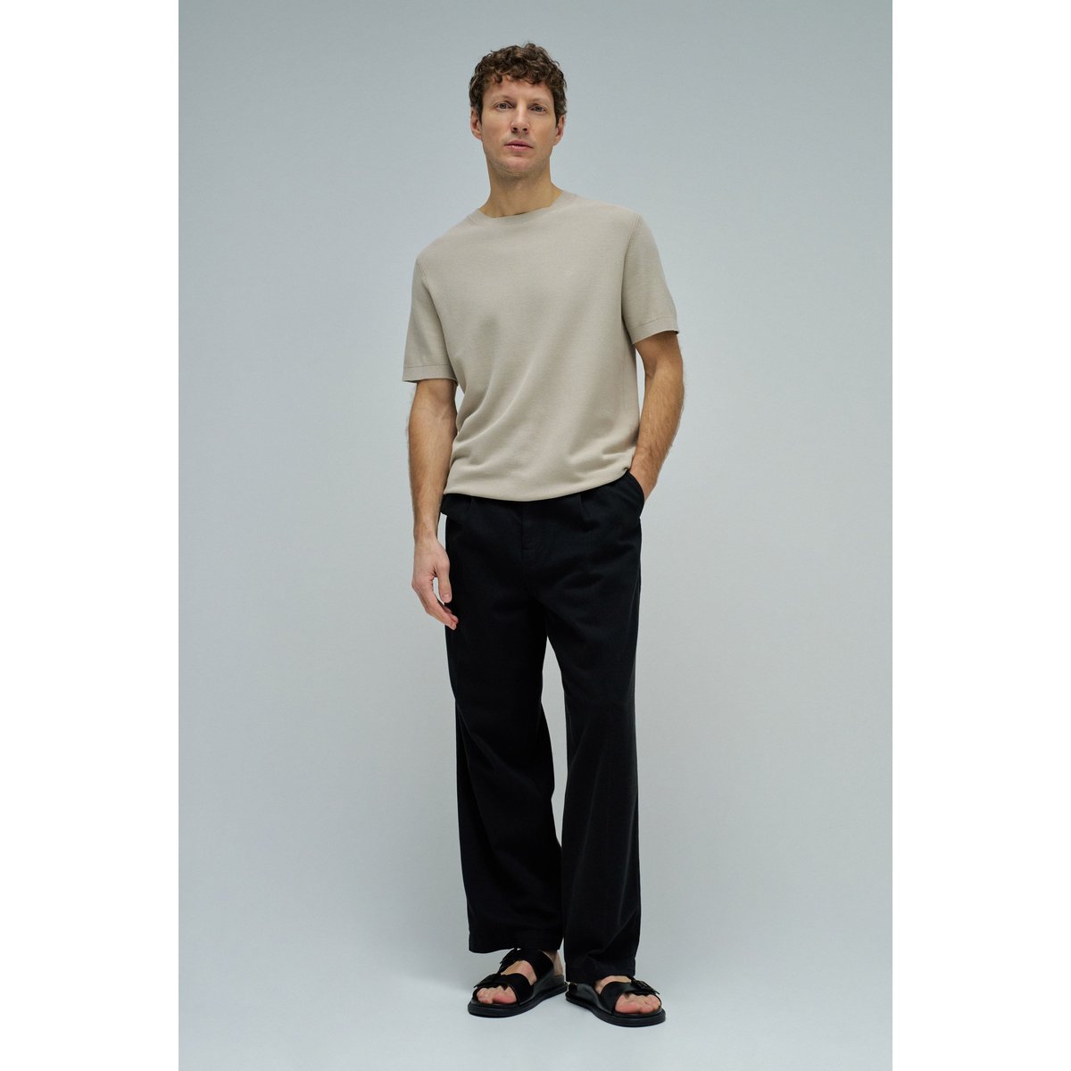 T-SHIRT EN MAILLE TRICOTÉE beige, SALSA JEANS
