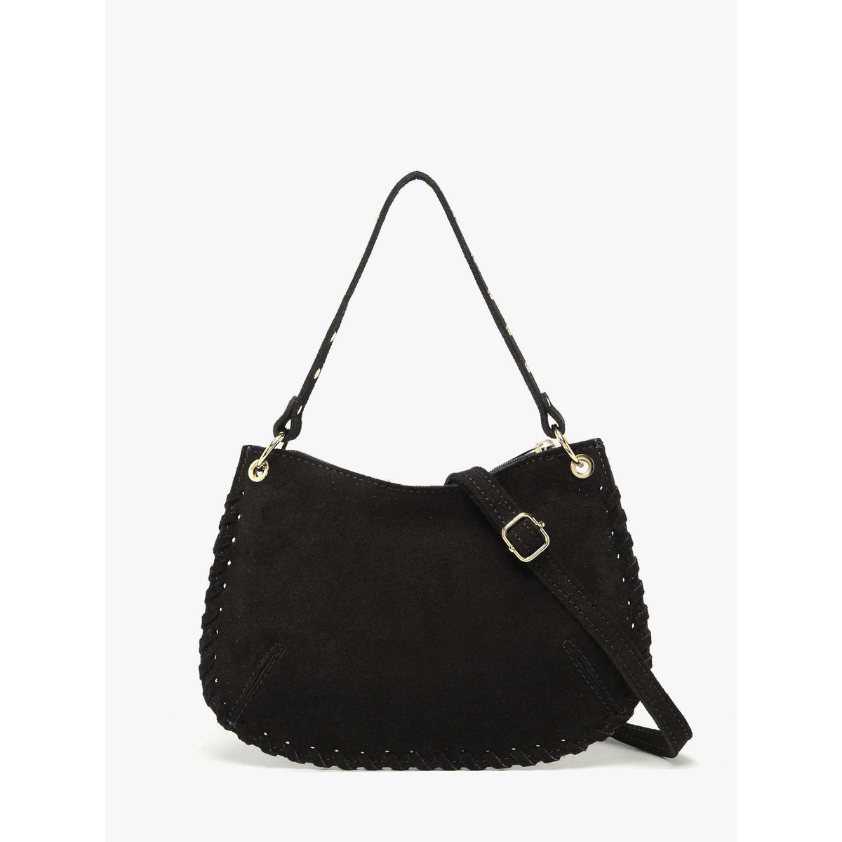 Sac porté épaule Velvet cuir nero, MILANO