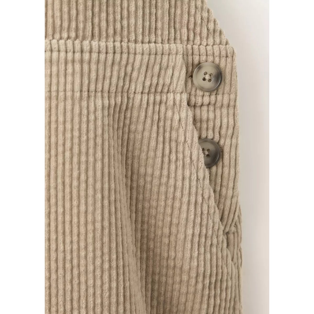 Robe chasuble velours côtelé beige, MANGO KIDS