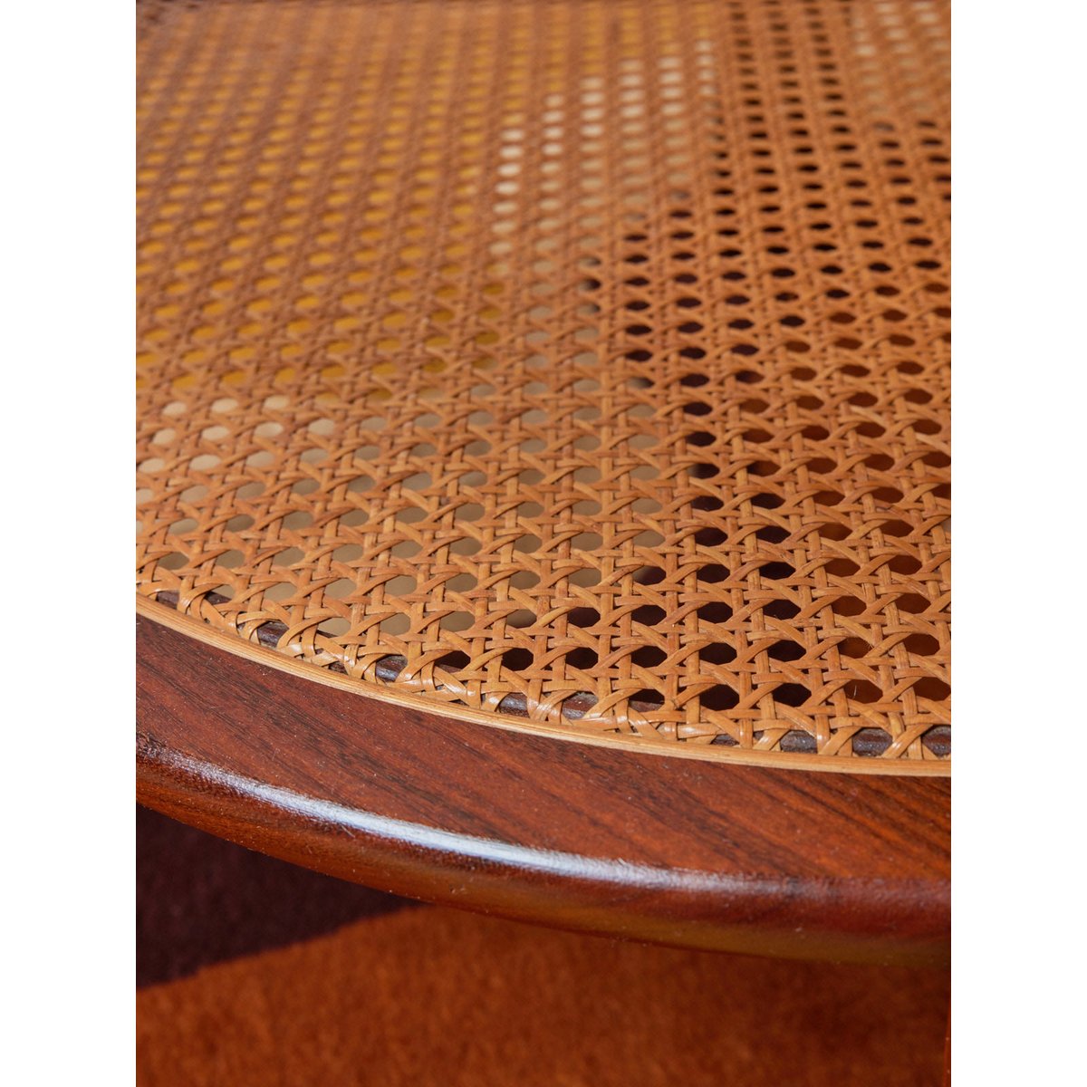 Table basse scandinave en bois foncé Donna N°736 - Bon état bois foncé, DEBONGOUT