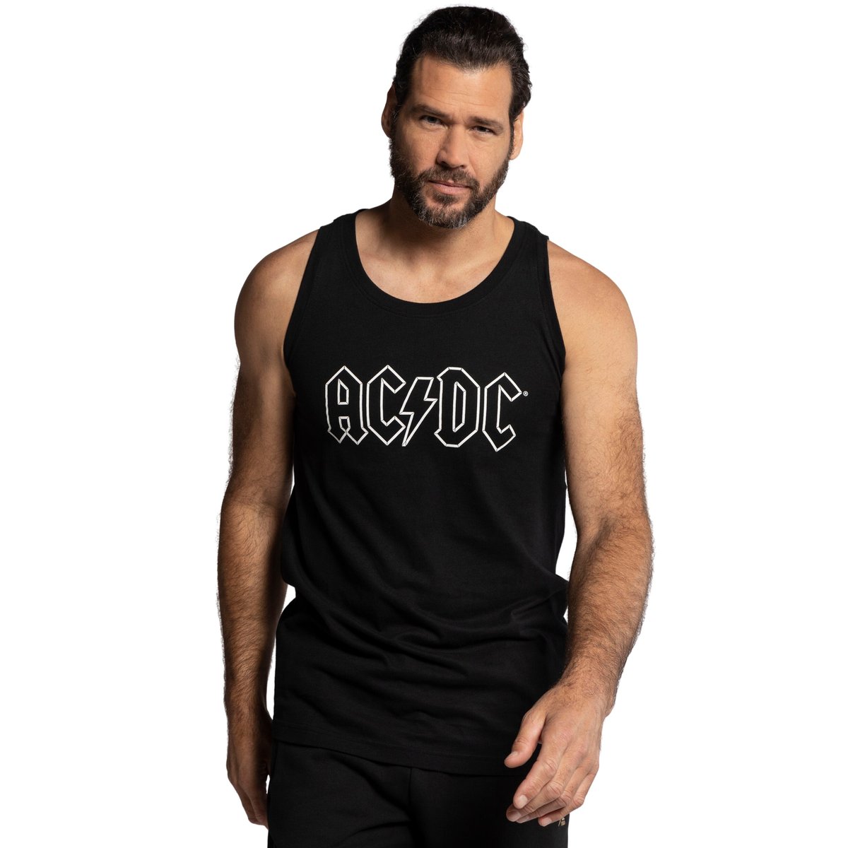 Débardeur AC/DC sans manches à col rond noir, JP1880
