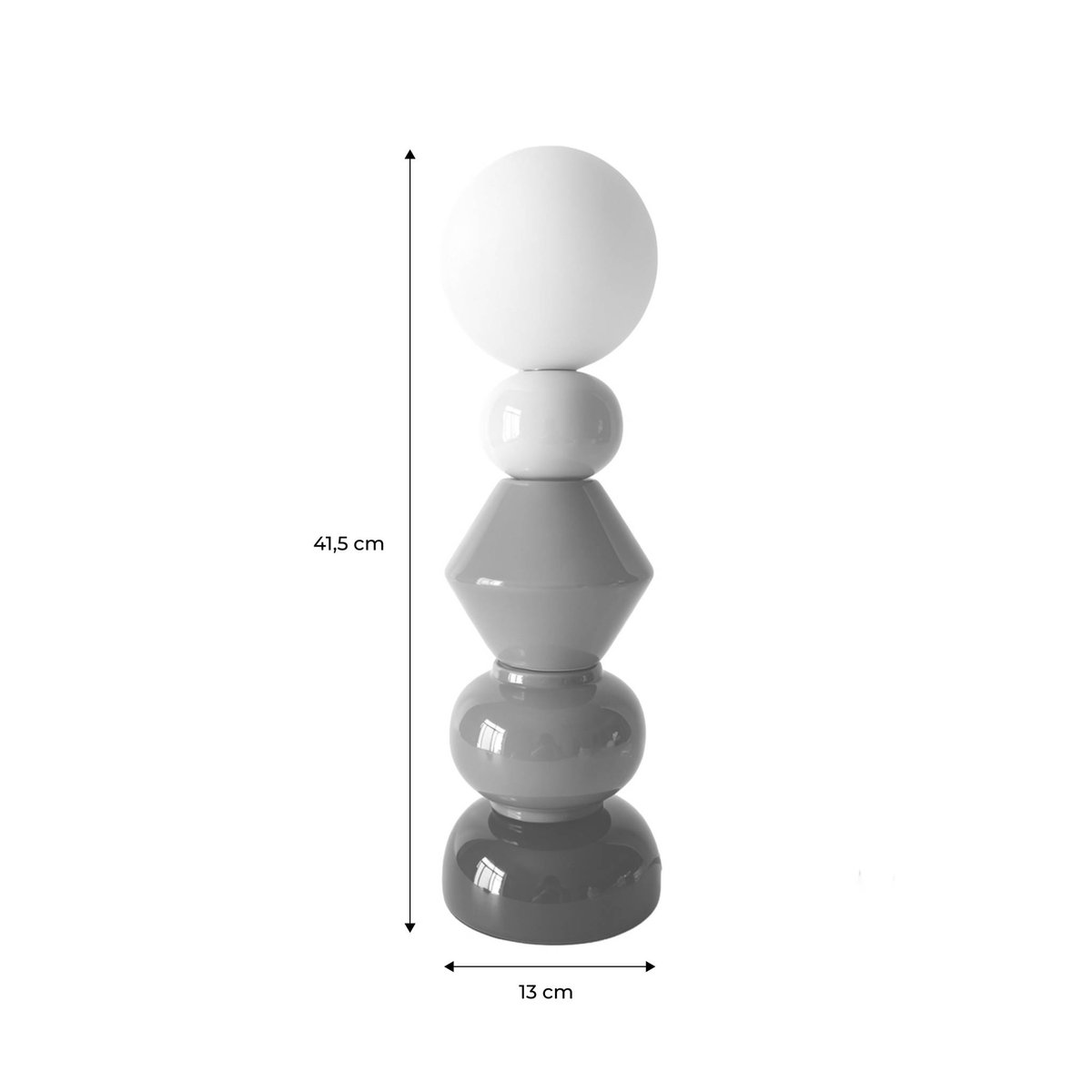 Lampe de table intérieur céramique et verre Ø13cm OMI bordeaux, SWEEEK