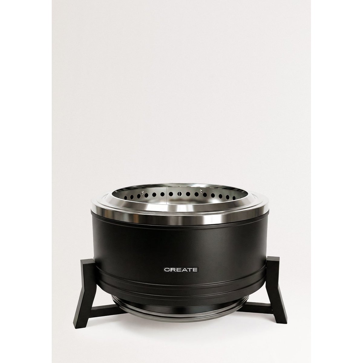 Brasero d'extérieur de 12 kW FIRE PIT ROUND noir, CREATE