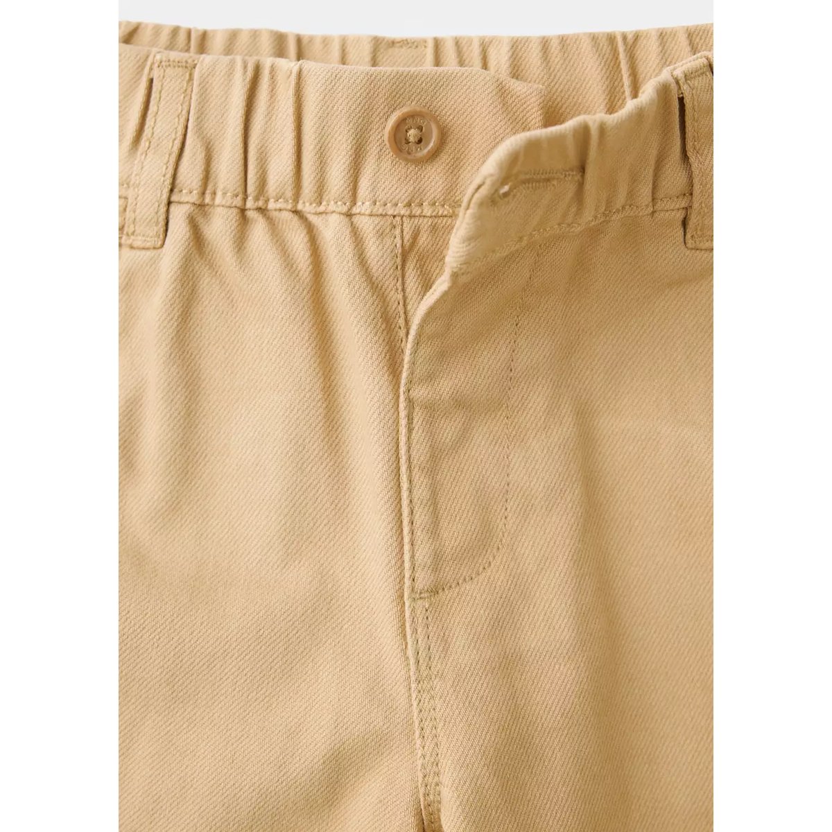 Pantalon droit taille élastique marron moyen, MANGO BABY