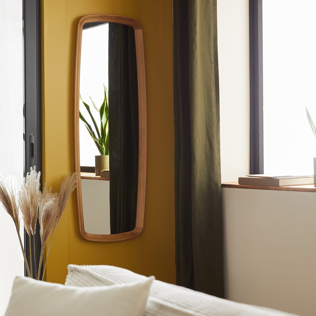 Miroir en bois naturel, SCANDI beige, INSPIRE