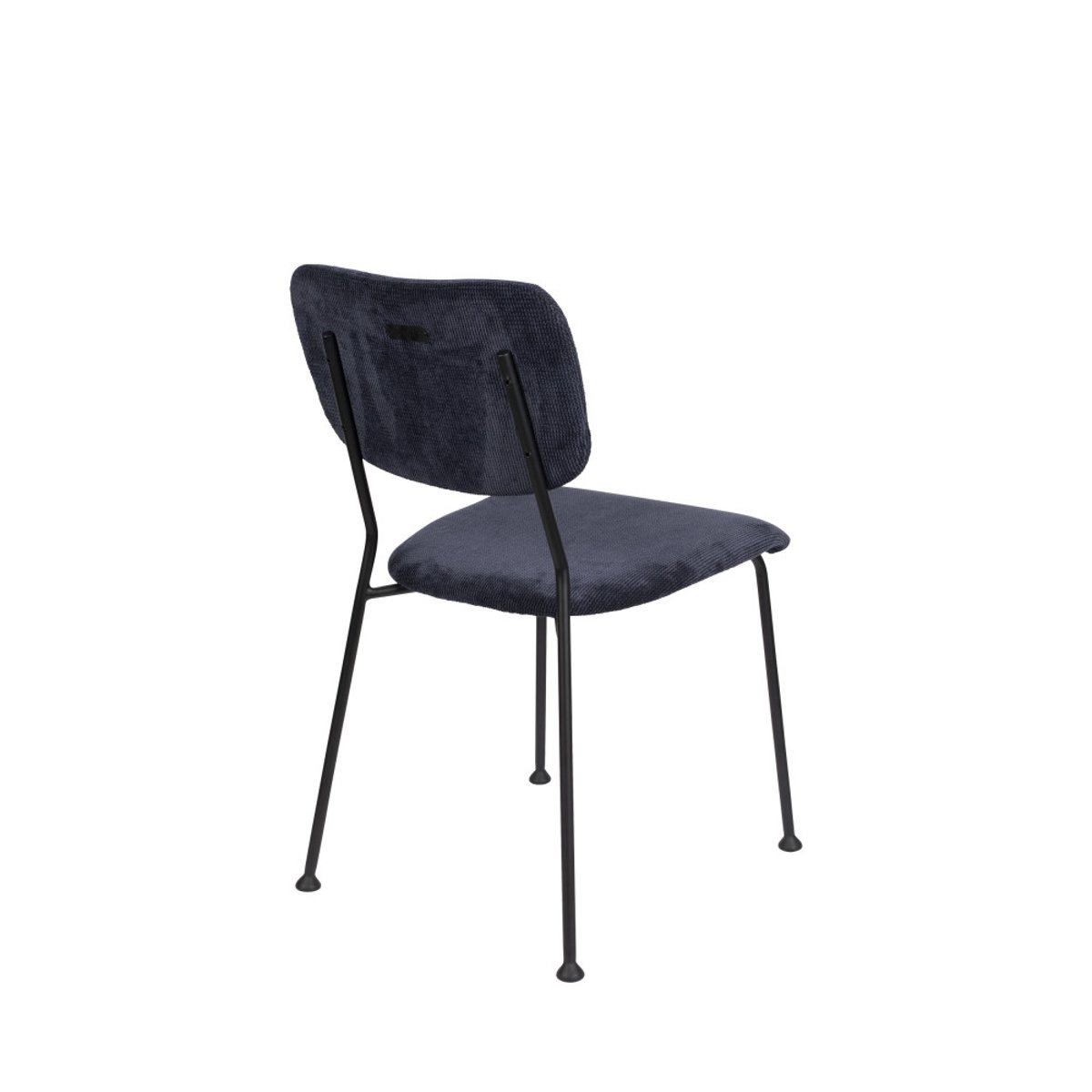 Lot de 2 chaises en velours côtelé - Benson bleu marine, ZUIVER
