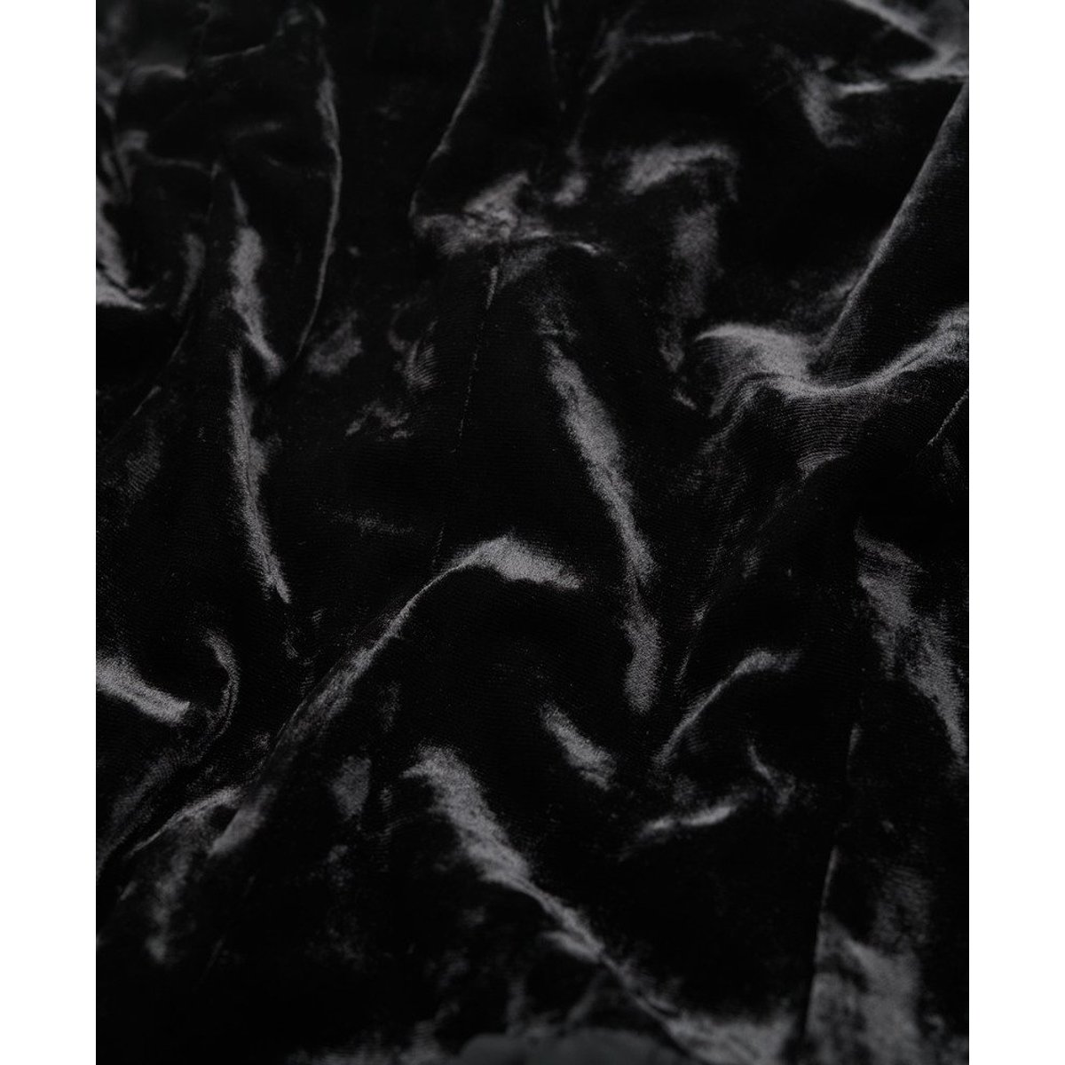 Robe Midi Corset en Velours noir, SUPERDRY