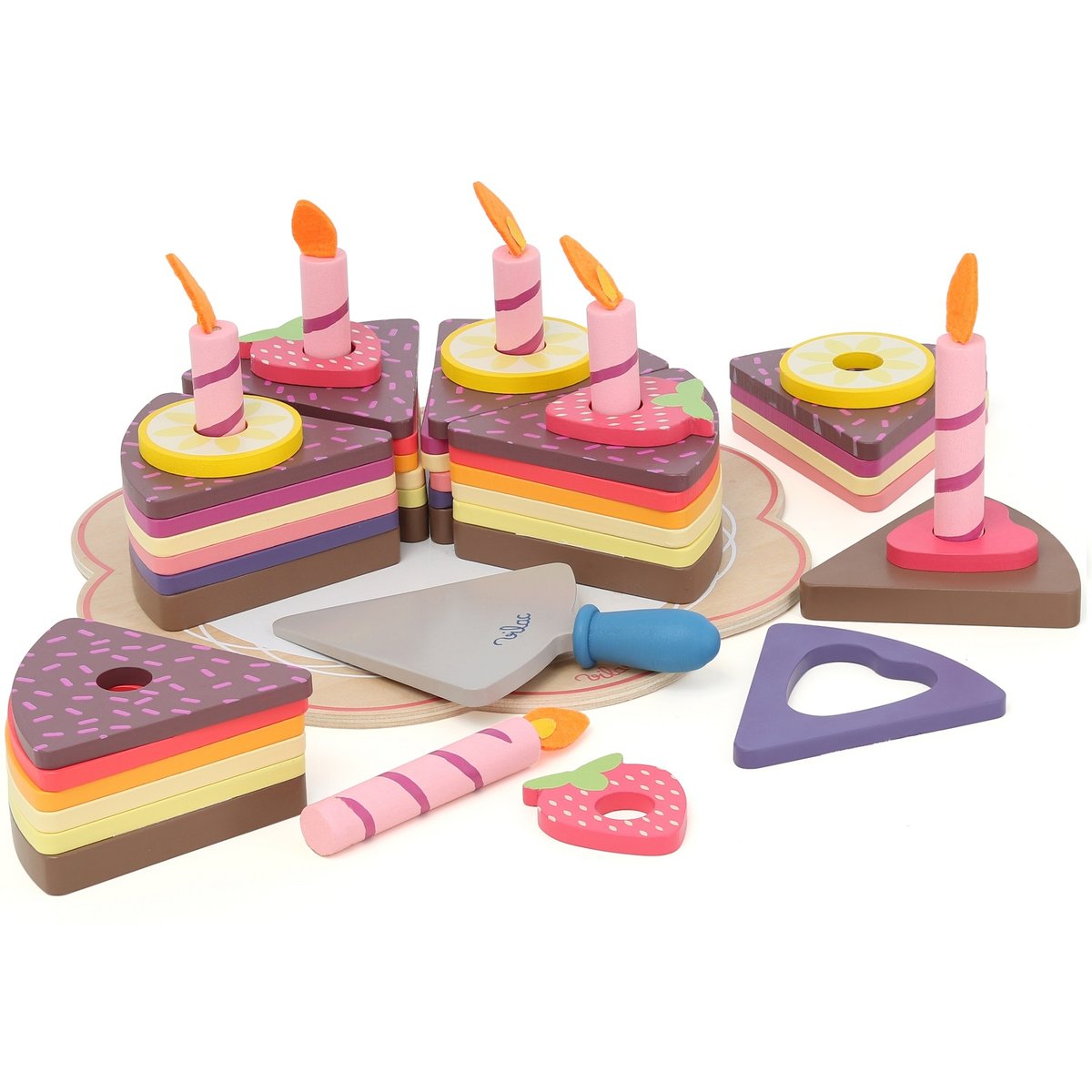 Gros gâteau d'anniversaire marron, VILAC
