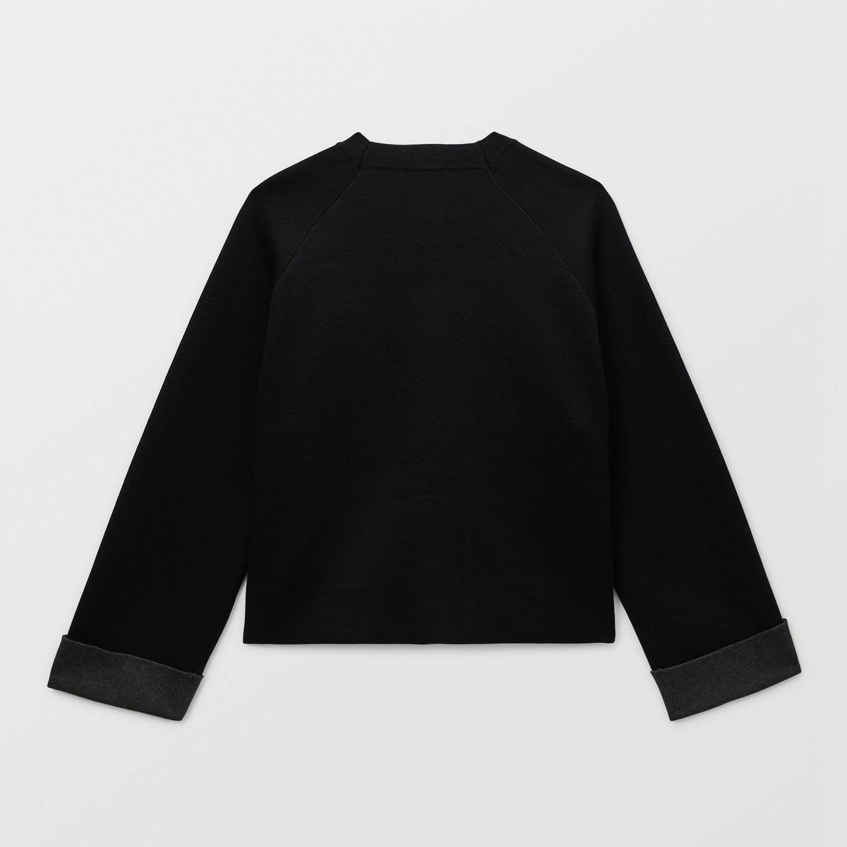 Cardigan à pressions en coton laine noir, MONOPRIX