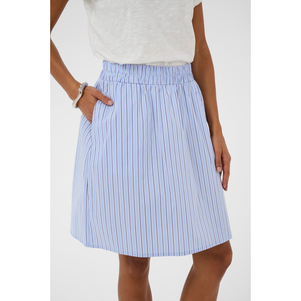 Jupe - tissage léger bleu blue stripe, CULTURE