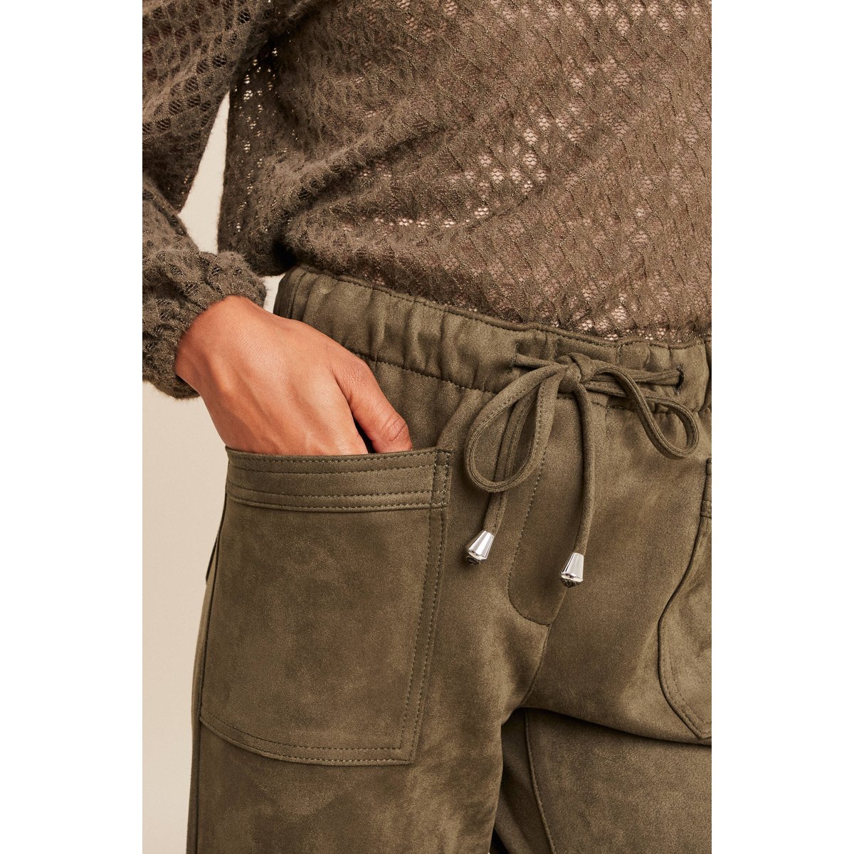 Pantalon jogpant 7/8ème vert kaki, BREAL