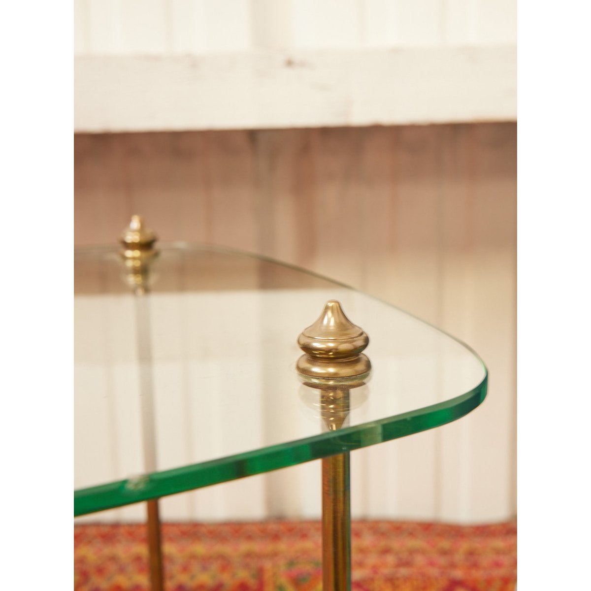 Table basse en verre Léonie N°1070 - Bon état transparent, DEBONGOUT