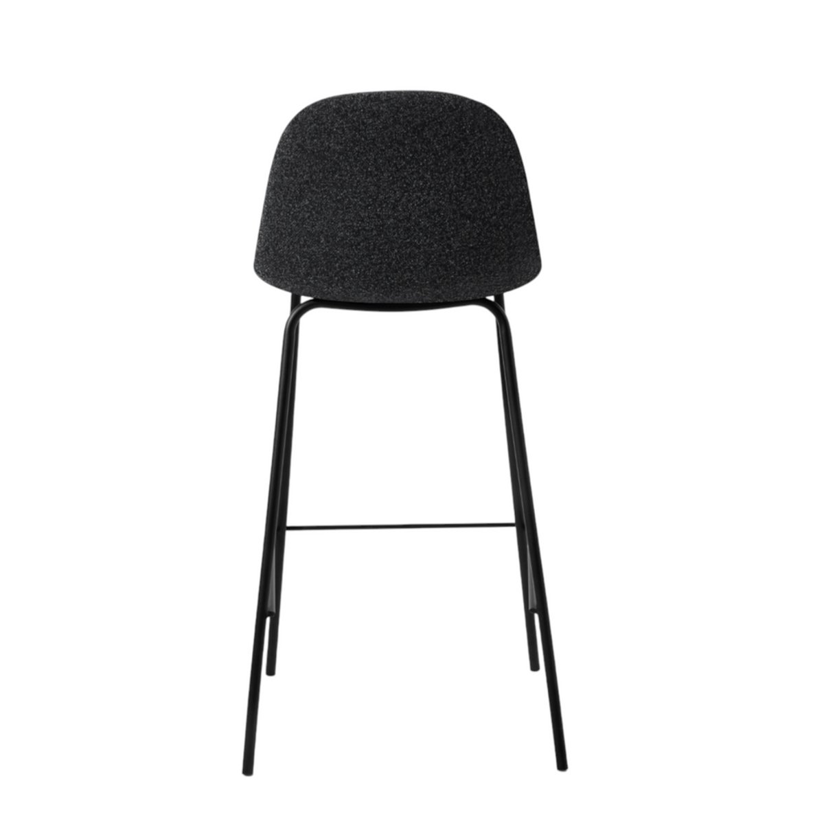 Chaise snack en tissu effet chiné gris foncé, ZAGO