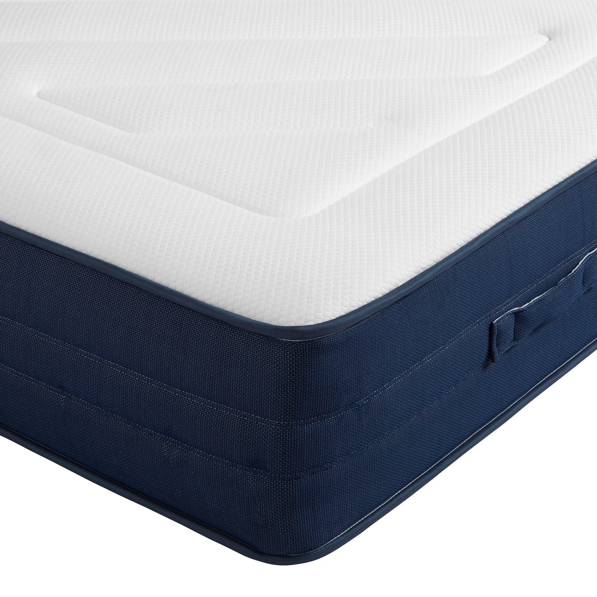 Ensemble matelas ressorts, latex et mémoire de forme, sommier Constellation et pieds Rêve 700 blanc, SOMEO