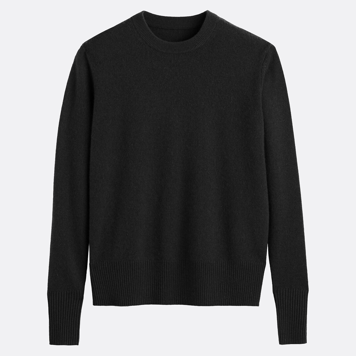 Cashmere Crew Neck Jumper black, LA REDOUTE COLLECTIONS