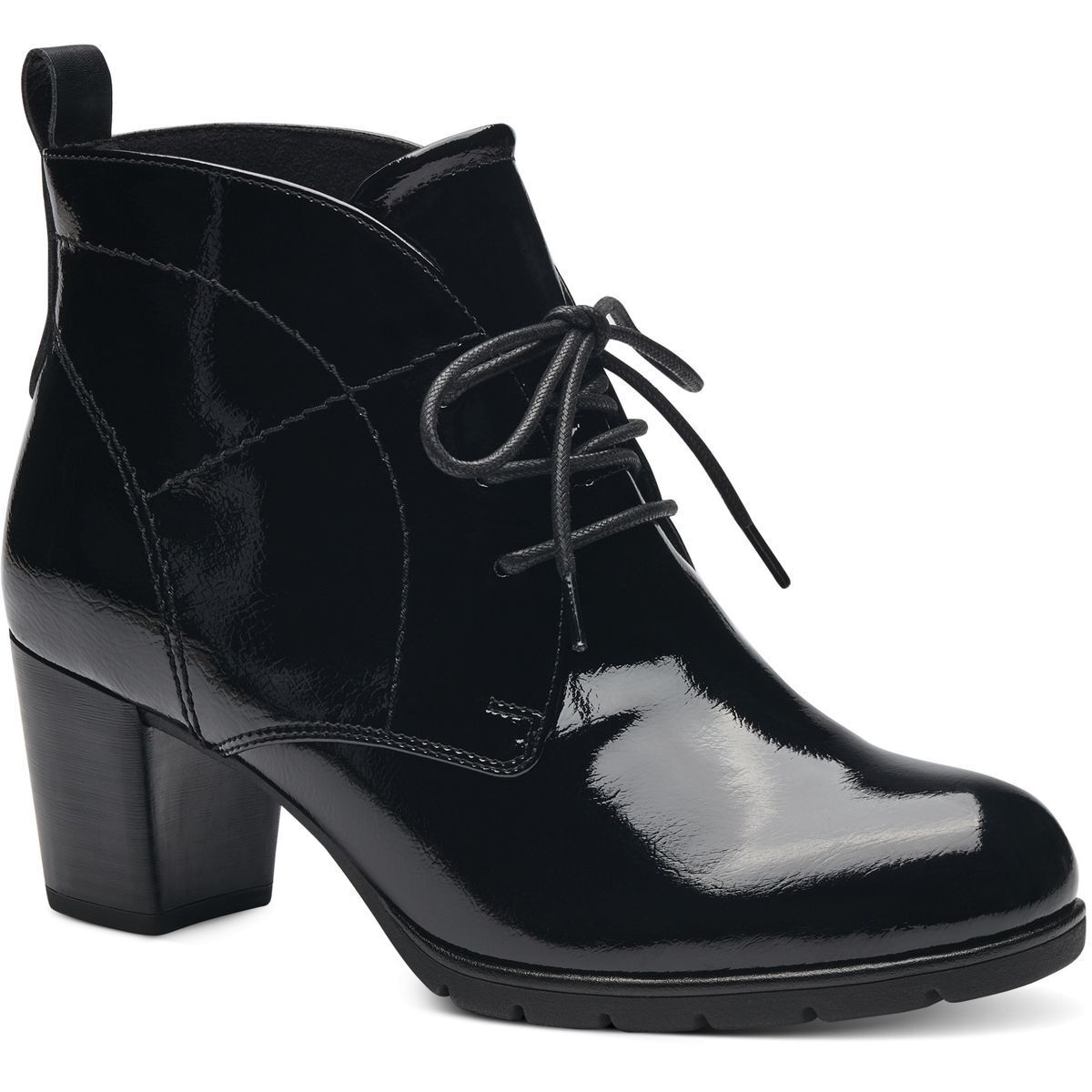 Bottine talon bloc noir laque, MARCO TOZZI
