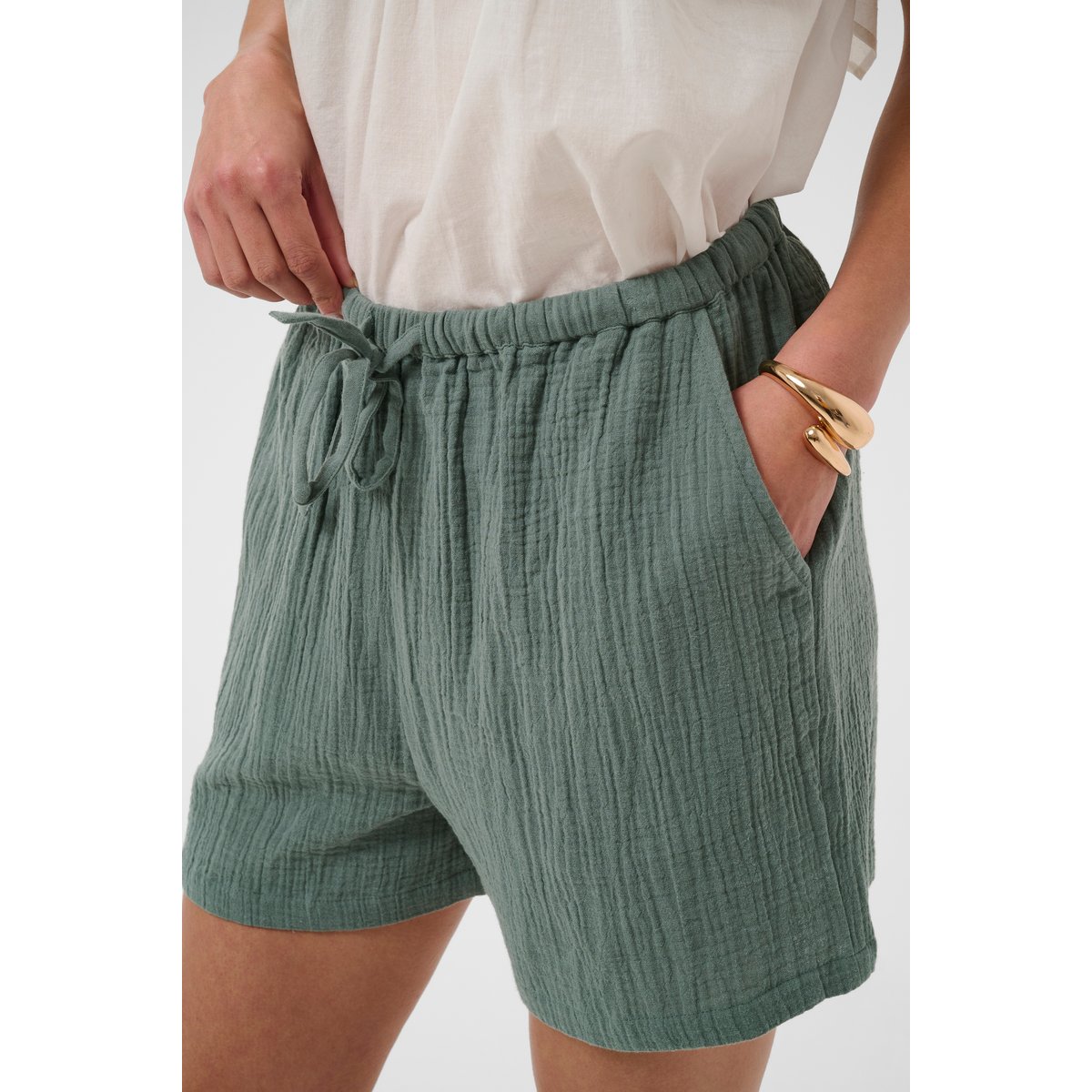 Shorts casual vert balsam green, KAFFE