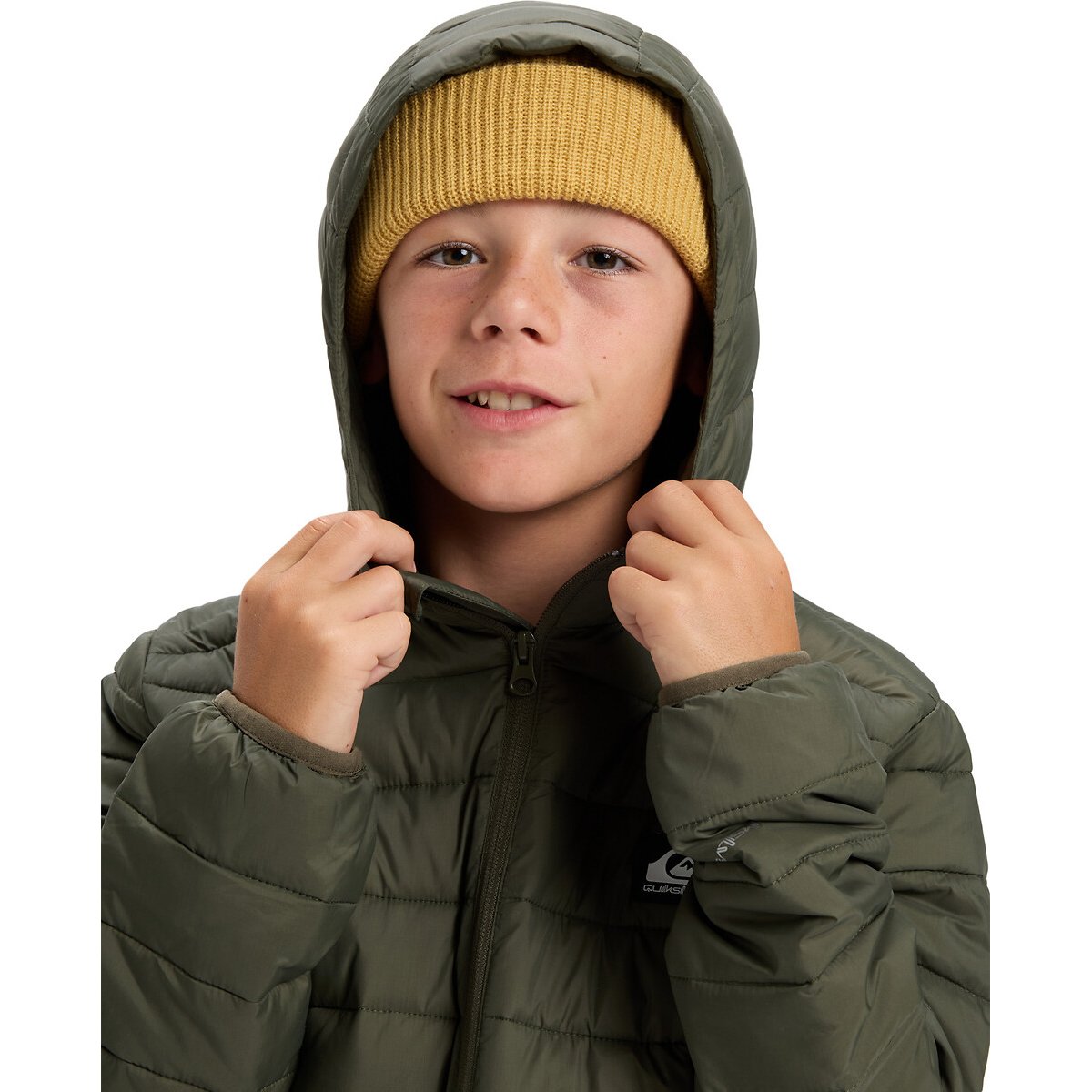 Doudoune à capuche kaki, QUIKSILVER
