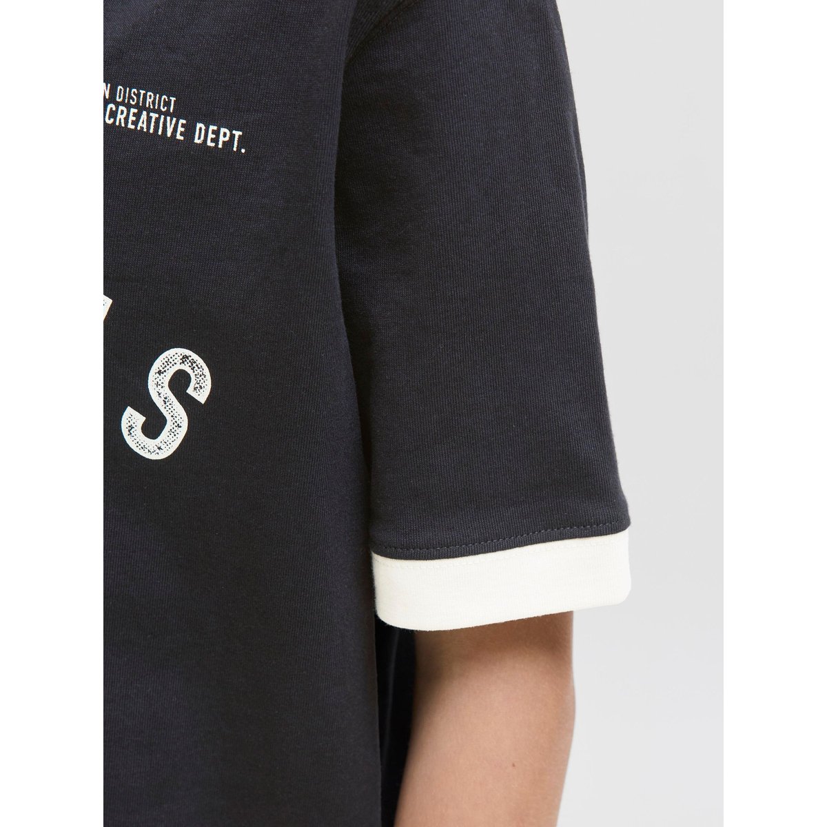 T-Shirt noire - black, JACK & JONES JUNIOR