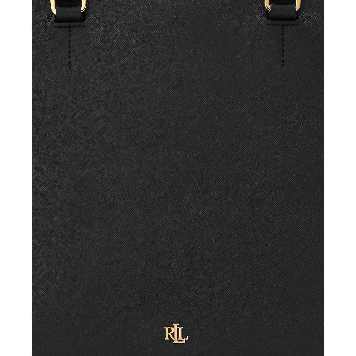 Sac à main en cuir texturé HANNA noir, LAUREN RALPH LAUREN