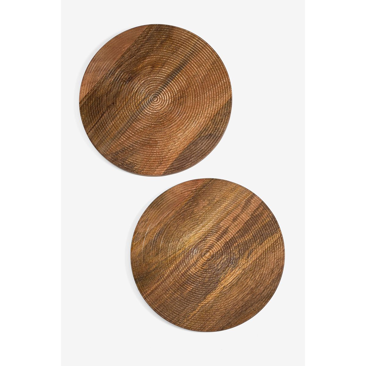 Sets de table en bois gravés, lot de 2 naturel, NEXT