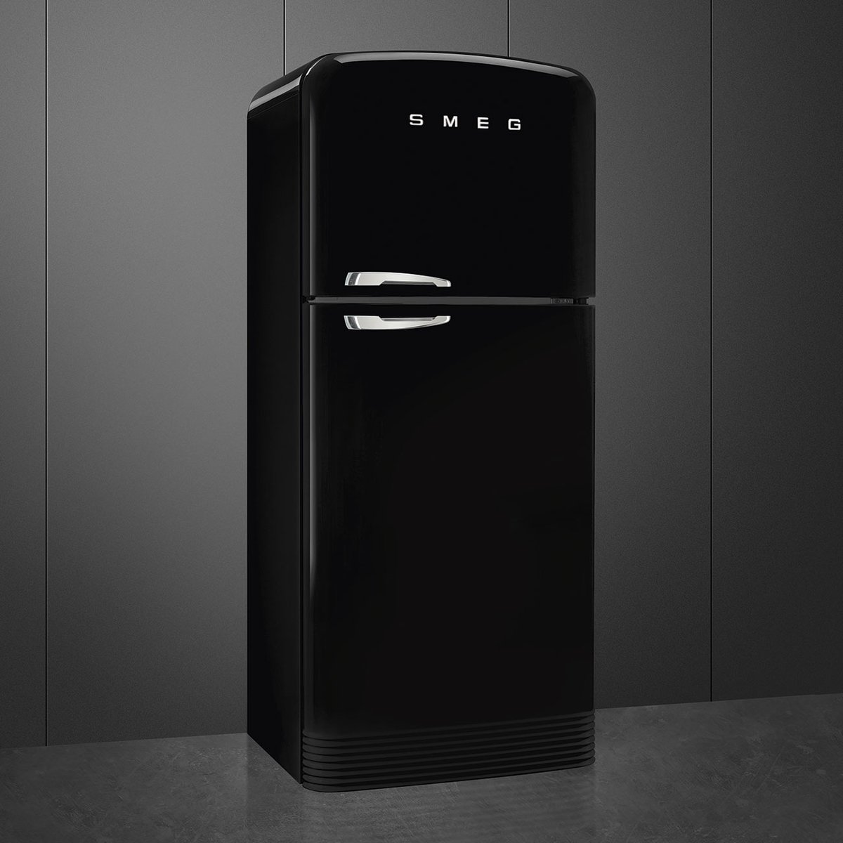 Réfrigérateur 2 portes poignées à gauche FAB50 noir brillant, SMEG