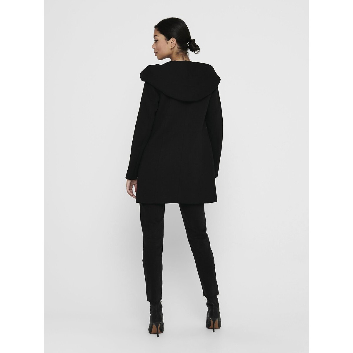Lightweight Hooded Coat black, ONLY