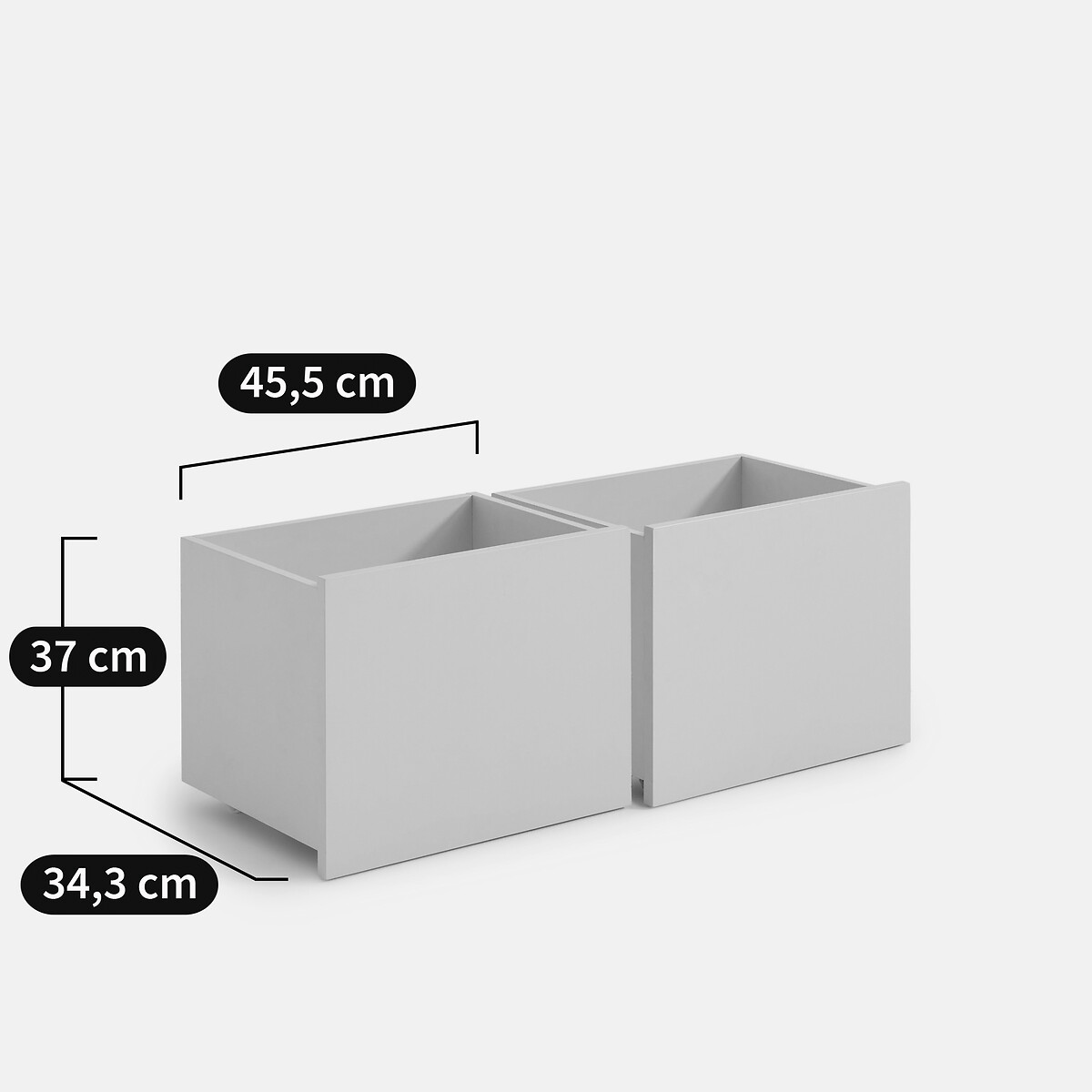 Set of 2 Vova Wheeled Storage Boxes butter yellow, LA REDOUTE INTERIEURS