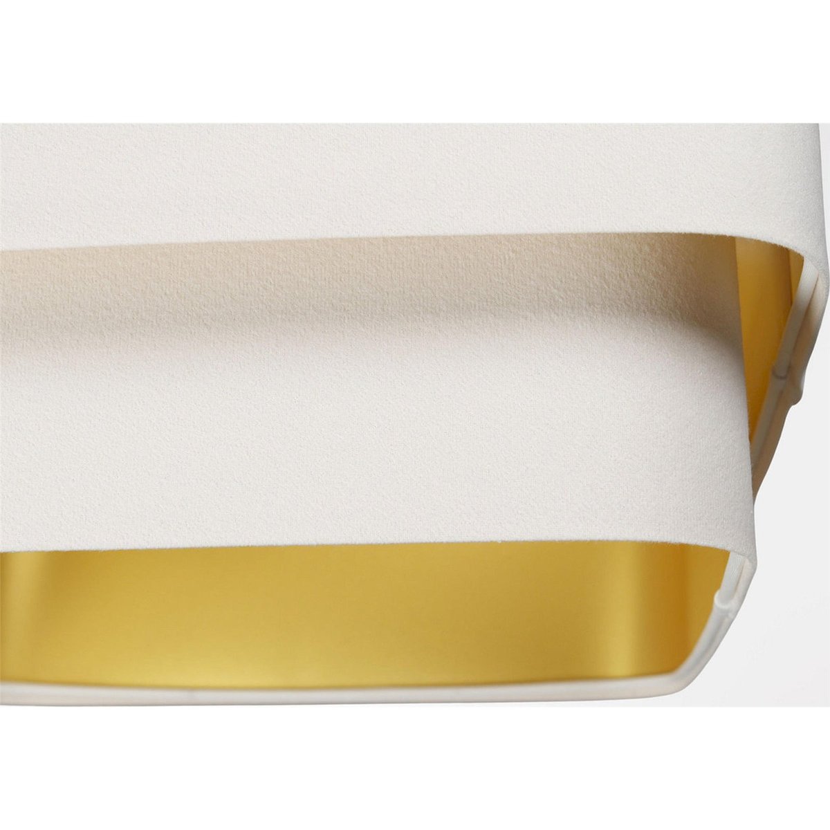 Suspension en velours, KWADRO DUO blanc crème et finition dorée opulente, BPS KONCEPT