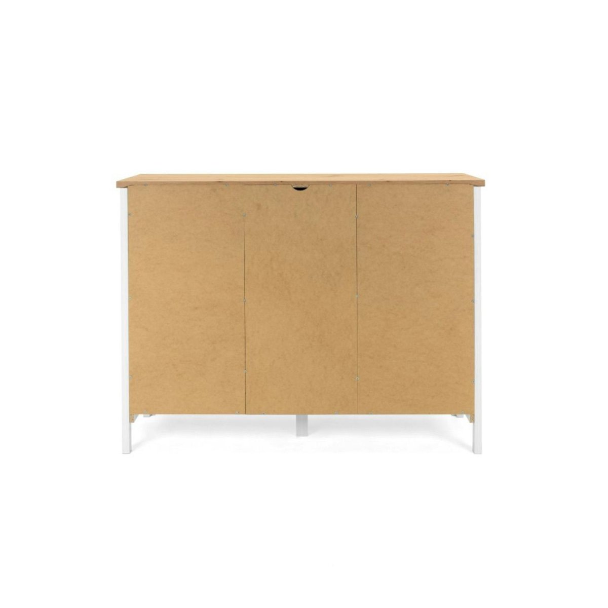Buffet haut 3 portes 1 tiroir campagne chic VENZA blanc, PIER IMPORT
