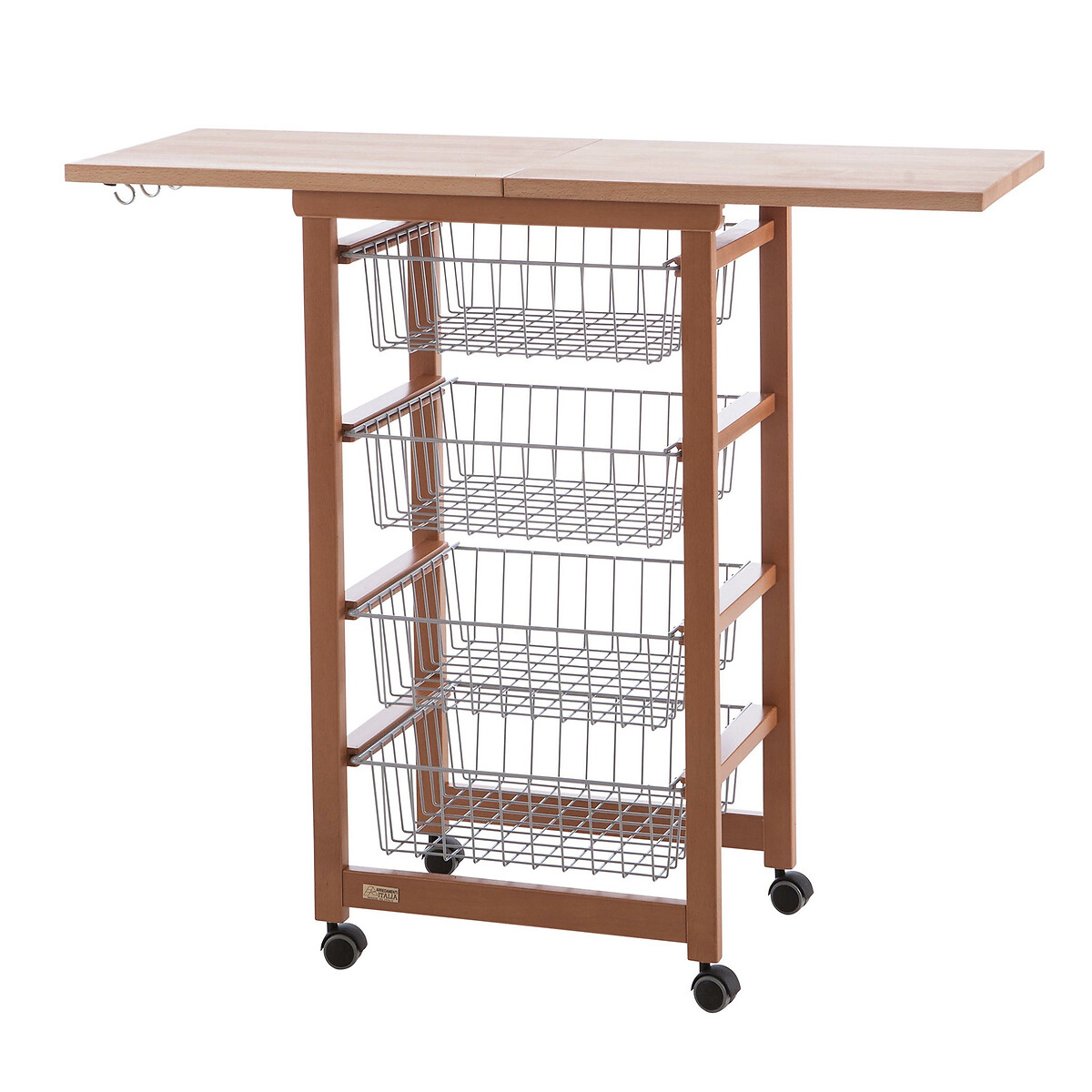 Chariot de cuisine - Extensible bois foncé, EUROPE & NATURE