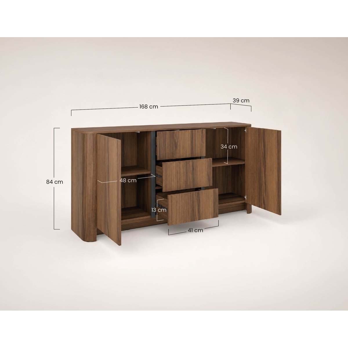 Buffet - YOURI effet noyer, LISA DESIGN