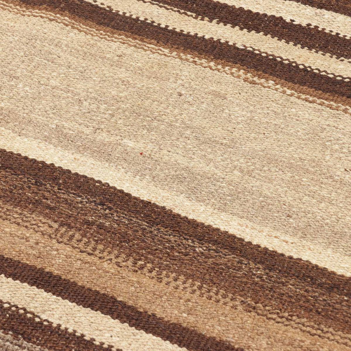 Authentique tapis d'Orient kilim fait main en laine ANTIK 5 marron, beige, UN AMOUR DE TAPIS