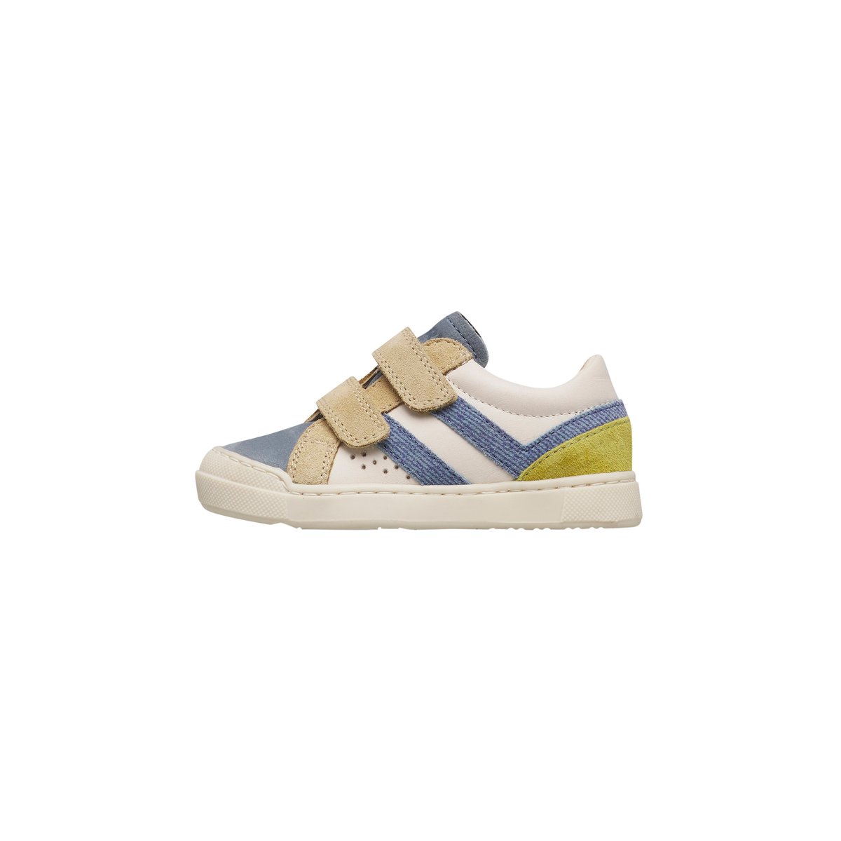 Baskets en cuir et en daim ZYLKA VL céleste-blanc crème, NATURINO