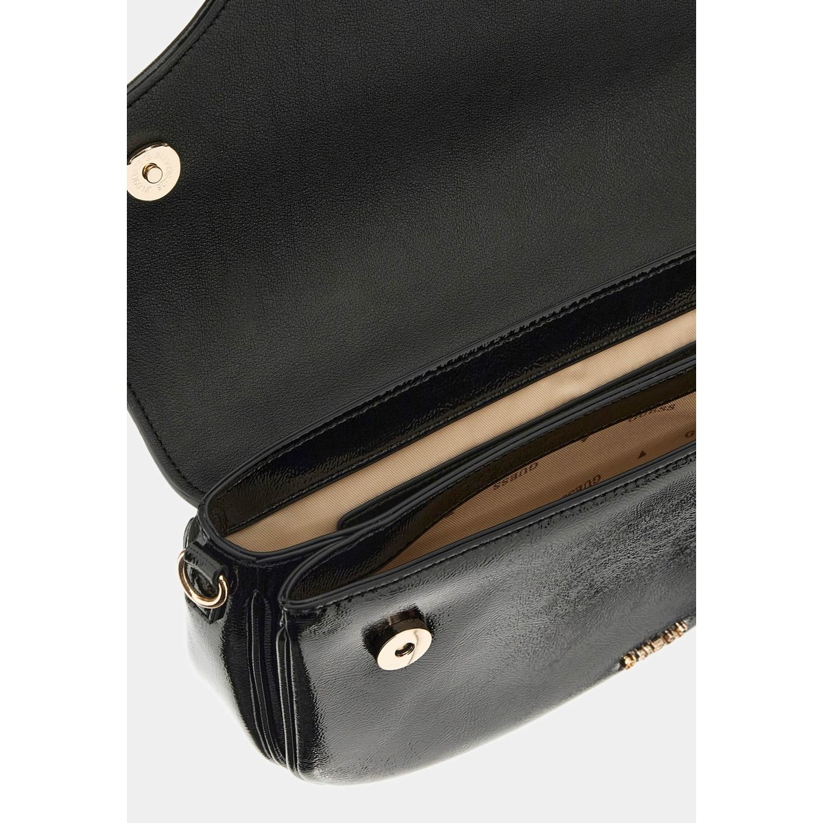 Sac D'épaule Dea Verni noir, GUESS
