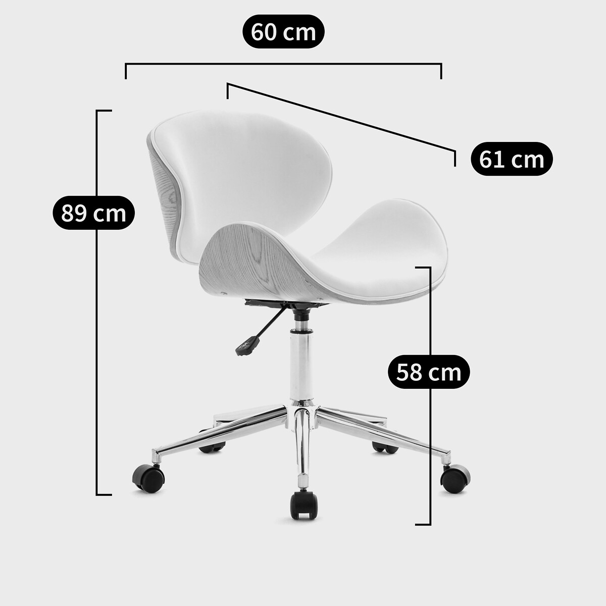 Fauteuil de bureau à roulettes, Zarius noyer/noir, LA REDOUTE INTERIEURS
