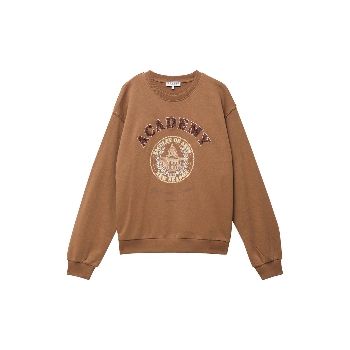 Sweat col rond manches longues marron, BONOBO