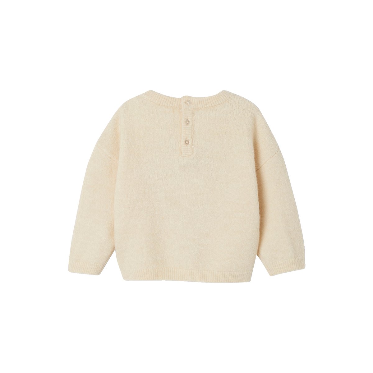 Pull de Noël renne détails brillants bébé beige poudré, VERTBAUDET
