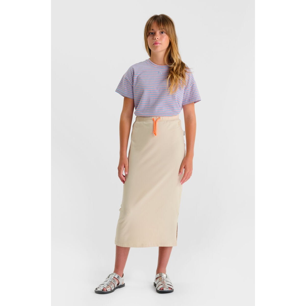 Jupe droite ULFGI beige, LE TEMPS DES CERISES