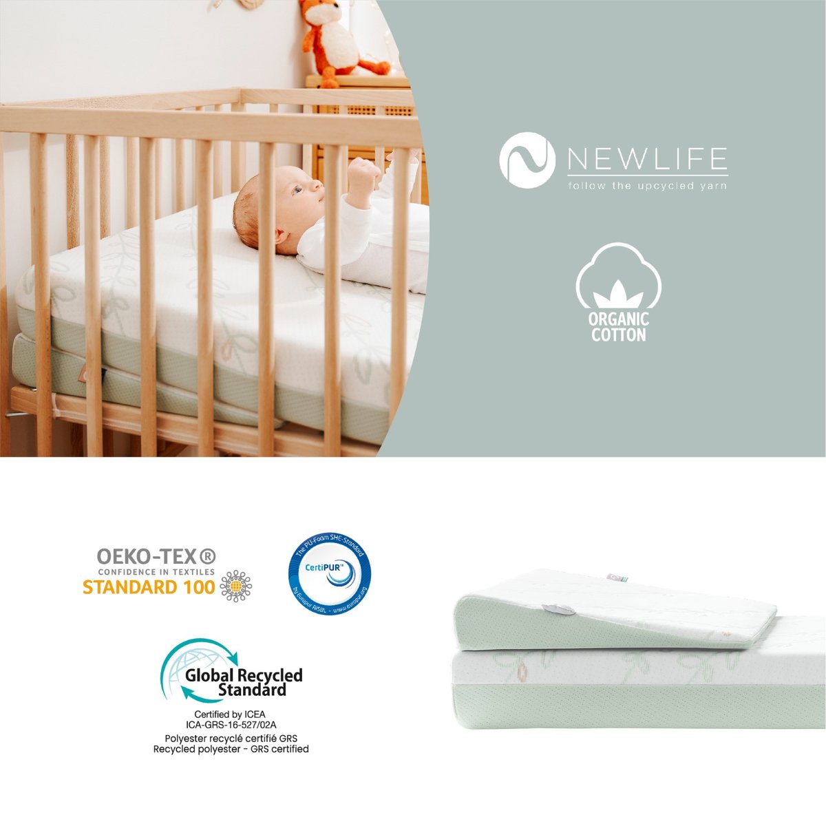 Plan incliné Cosymat Antibactérien blanc, BABYMOOV