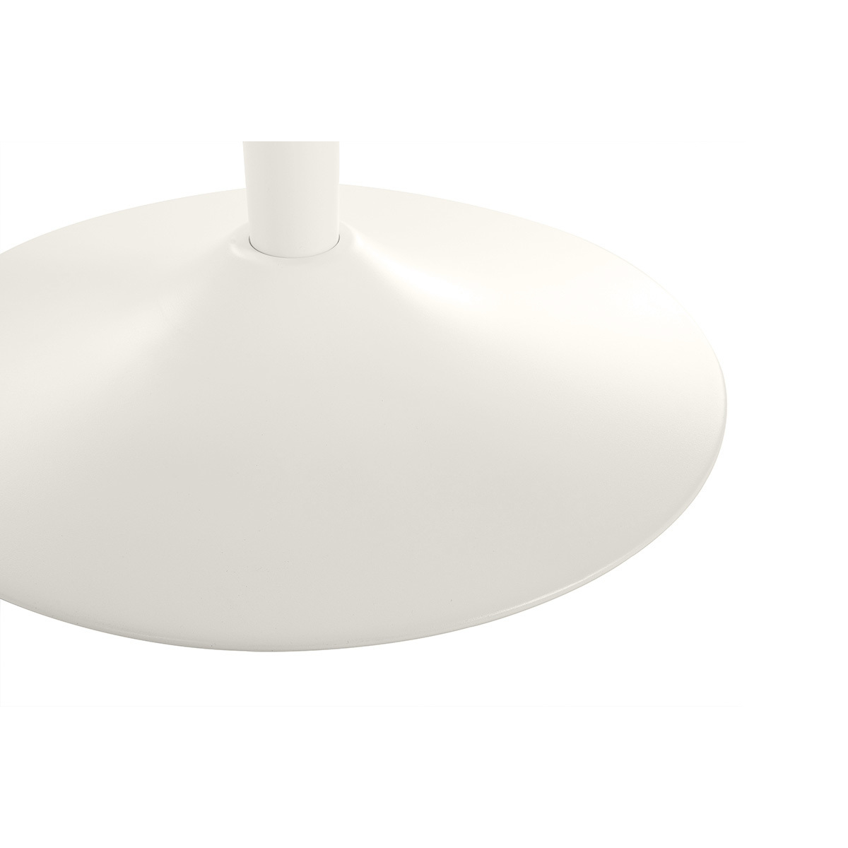 Table haute design ronde en céramique noire et métal D80 cm MALOU blanc, MILIBOO