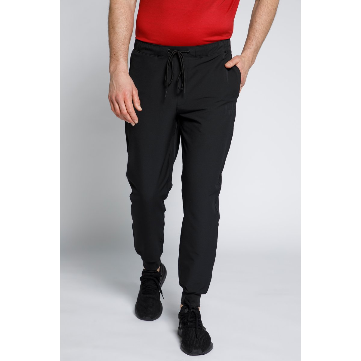 Pantalon technique à taille élastique noir, JP1880