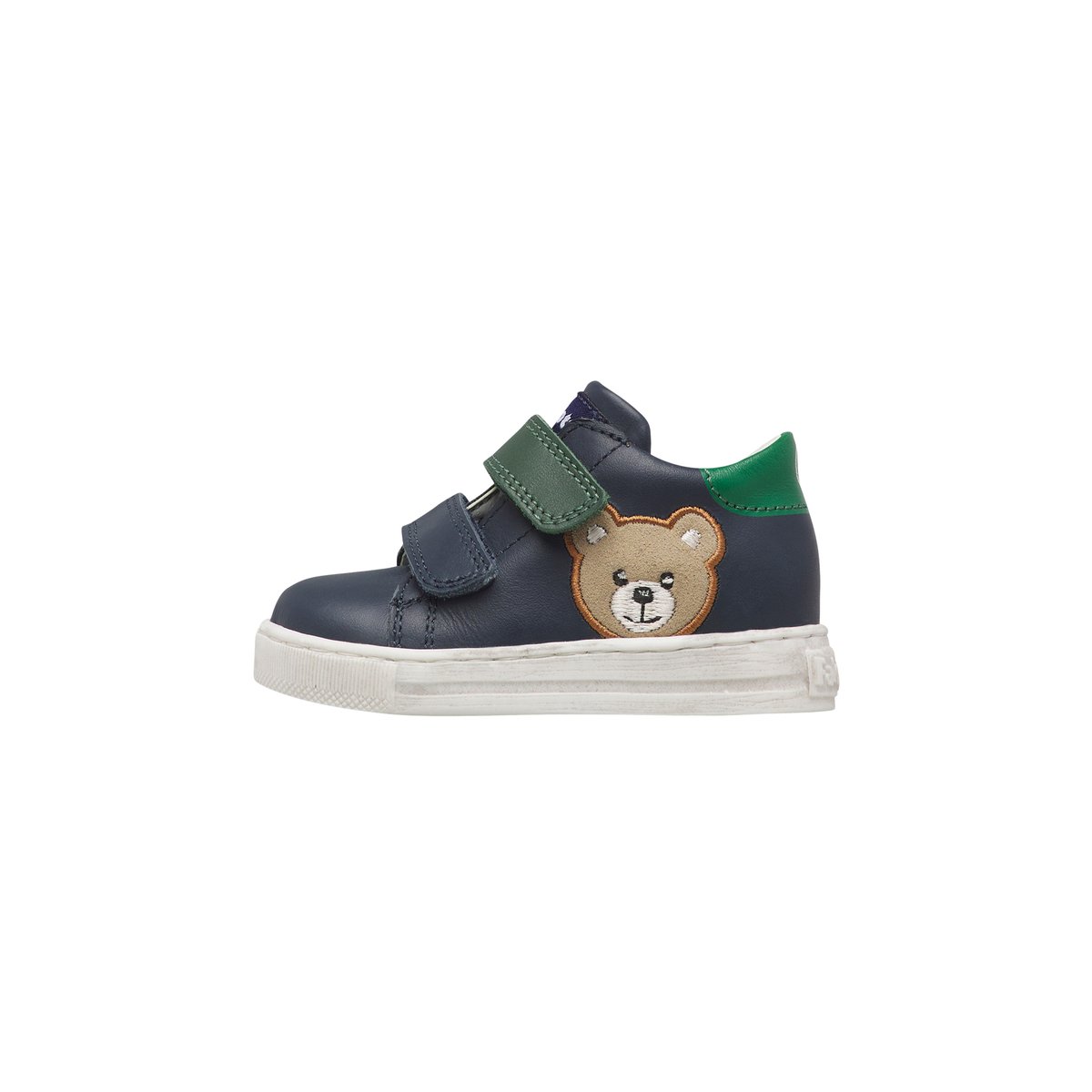 Baskets en cuir GEORDI 3 VL bleu-vert-, FALCOTTO