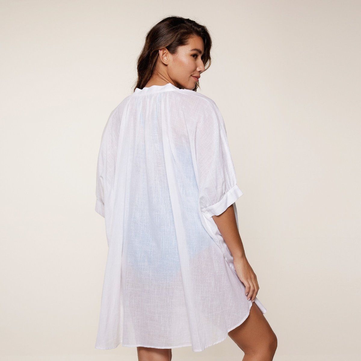 Caftan de plage blanc, LINGADORE