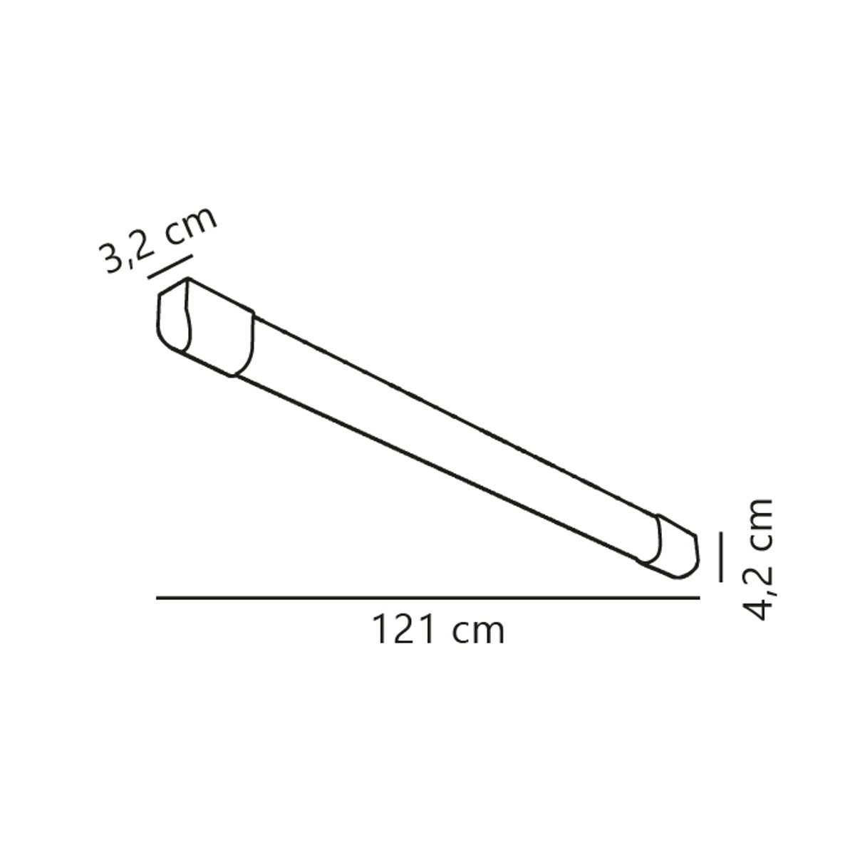 Réglette LED Rectangle et Epuré pour cuisine/garage en plastique, ARLINGTON blanc, NORDLUX