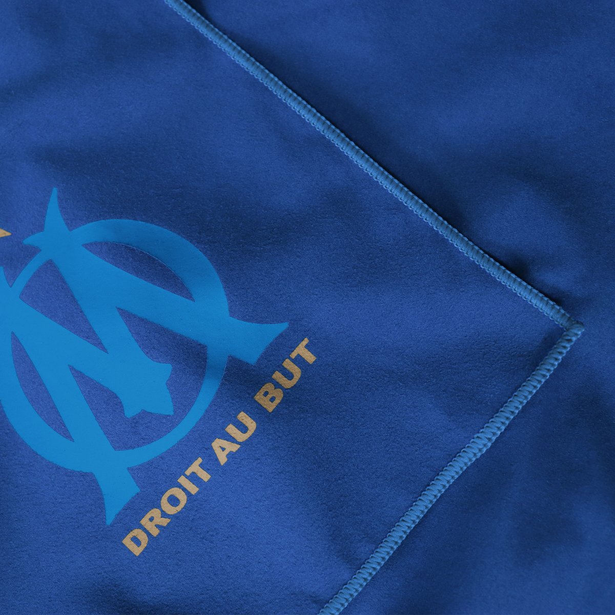 Serviette de bain et de plage en microfibre, OM 2023 bleu, OLYMPIQUE DE MARSEILLE