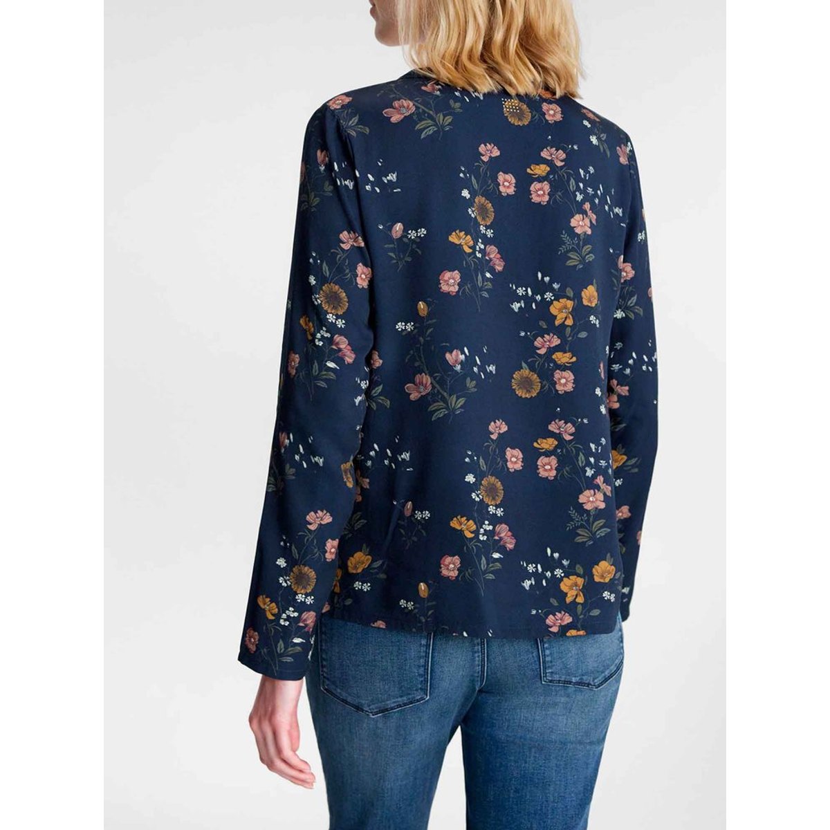Blouse col v AGNESMIS19032 marine, TBS