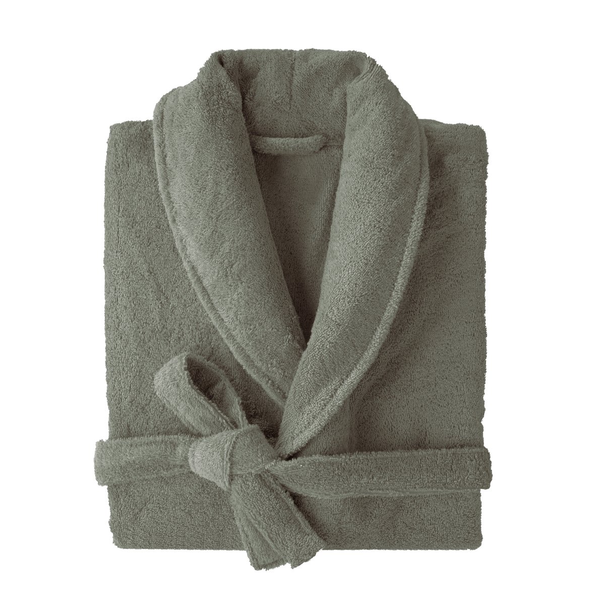 Peignoir col châle 100% Coton BIO, DOUCEUR NATURE ecorce, BLANC CERISE