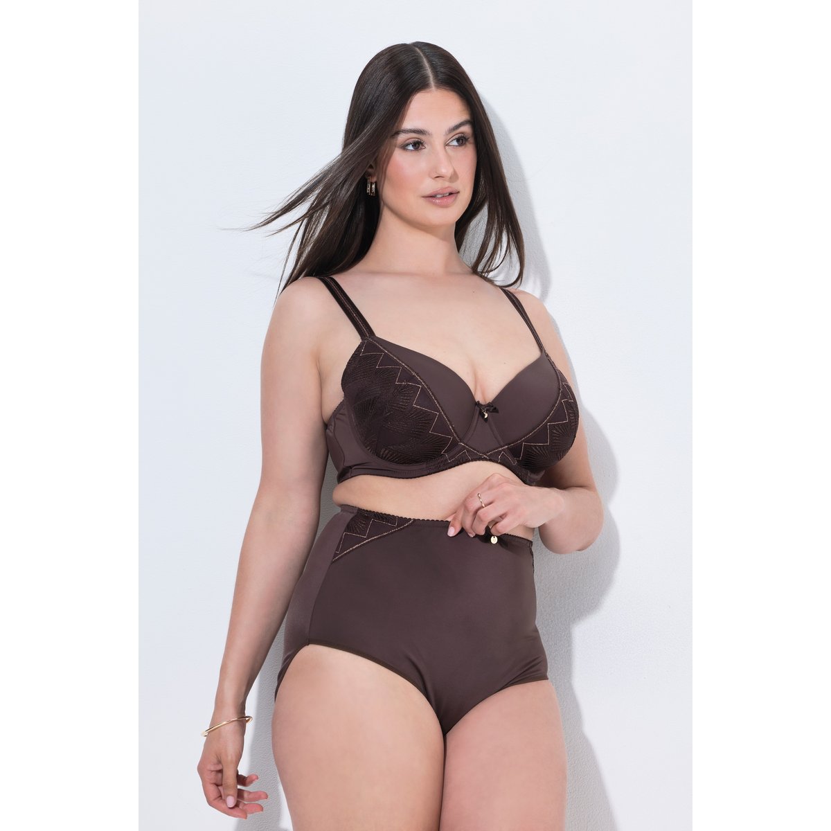 Culotte maxi TruYou en microfibre marron pin, ULLA POPKEN